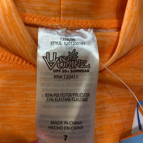 Boy's Short Sleeve Gone Fishing Swim Shirt Size 7 - Picture 10 of 11